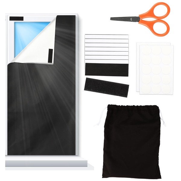 LAODOM Blackout Blinds, 145x200cm Temporary Blackout Blinds for Windows Bedroom