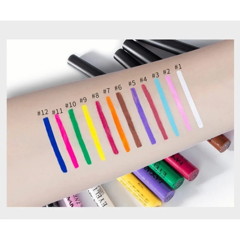 Handaiyan Delineador Neon UV Líquido Pack 12 colores
