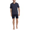 Schiesser Men's Pyjamas, Short, V-Neck, Nightwear Set