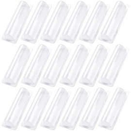 20 Pieces Lipstick Holder Chapstick Pouch Money Card Holder Chapstick Holder Plastic Lip Balm Pouch Plastic Lipstick Money Holder Cash Pouch for Money Cash Card with Adhesive Tape, Clear