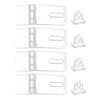 sourcing map 4Pcs 41x16mm Acrylic Hasp Latch, Clear Acrylic Hasp