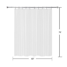 YISURE Stall Frosted Shower Curtain Liner 60x76'', Half Size PEVA Bathroom Shower Curtain, Vinyl Waterproof Shower Liner for Single Stand UP Bath Shower Room