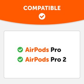 WC TipZ - Upgraded Memory Foam Ear tips for Airpods Pro Made by Wicked Cushions | Improved Comfort, Tighter Seal, Better Foam Rebound Time | Fits Perfectly in Charging Case | Wicked Orange