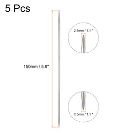 sourcing map 5Pcs Knitting Needle 2.5mm Diameter 5.9 Inches Length Stainless Steel Double Pointed Sweater Stitching Needles for Handmade Projects DIY Knitting