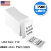 UPS certified 3500 Fanfold Direct Thermal Shipping Labels 4x6 Perforated