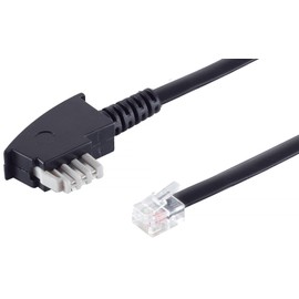 1aTTack.de TAE-N Plug to RJ12 Western 6/6 Fax Cable 6 Core Telephone Cable Connection Cable for Modem and Fax Machines 1 x 6 m