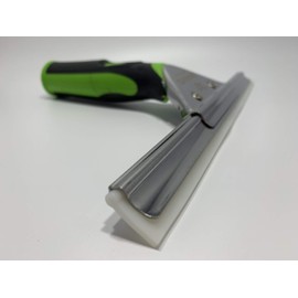 Jemako shower squeegee with white rubber lip, quick and reliable drying, effortless cleaning of tiles and glass separation prevents the formation of limescale stains