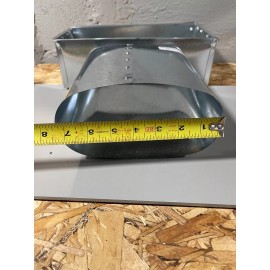 Gray 12 x 6 square to 7 inch oval Duct Wall Stack HVAC Duct NEW HVAC