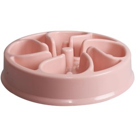 HOCHSTE Dog Slow Feeder Bowl for Pet Cat Puppy Feed Anti Bloating Interactive Dish Pink