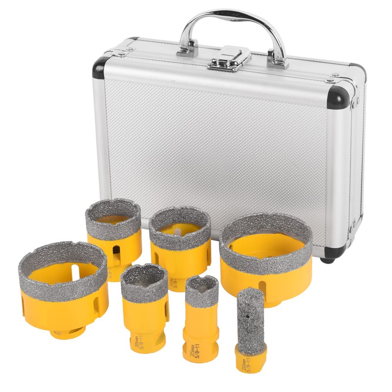 LFGUD Diamond Hole Saw Kit, 7-Piece Diamond Core Drill Bits