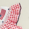 Licupiee Infant Girl 4th of July Smocked Rompers Short Sleeve