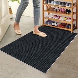 Door Mat Non Slip 23.6"x35.4"/31.5"x47.2" JAYFAN Welcome Mat Indoor Outdoor Resist Dirt Entrance Mat, Easy Clean Washable Front Door Mat Indoor for Entry Rug Dirt Scraping Shoe Mat