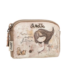 Portamonete Piccolo Memories - Design Compatto Con Tasca Posteriore | Anello per Chiavi e Chiusura a Cerniera | Dimensions: 12 x 9 x 3 cm, Variety, vari