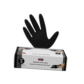TOPMED ETS Nitrile Gloves Household Cleaning Gloves Powder-Free Latex-Free, Non-Sterile Black 100-Count (X-Large)