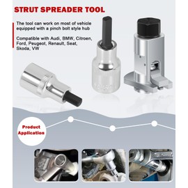 Bonbo 5-10.5 mm Suspension Strut Spreader and 2X Strut Sockets Universal Car Strut Shock Absorber Removal Tool
