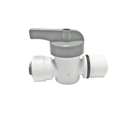 Qrity 1 Piece Shut-off Valve/Insulating Valve, Water Hose Connector, 1/2 Inch Male Thread to 1/4 Inch Quick Connection, Ball Valve Shut-off Valve