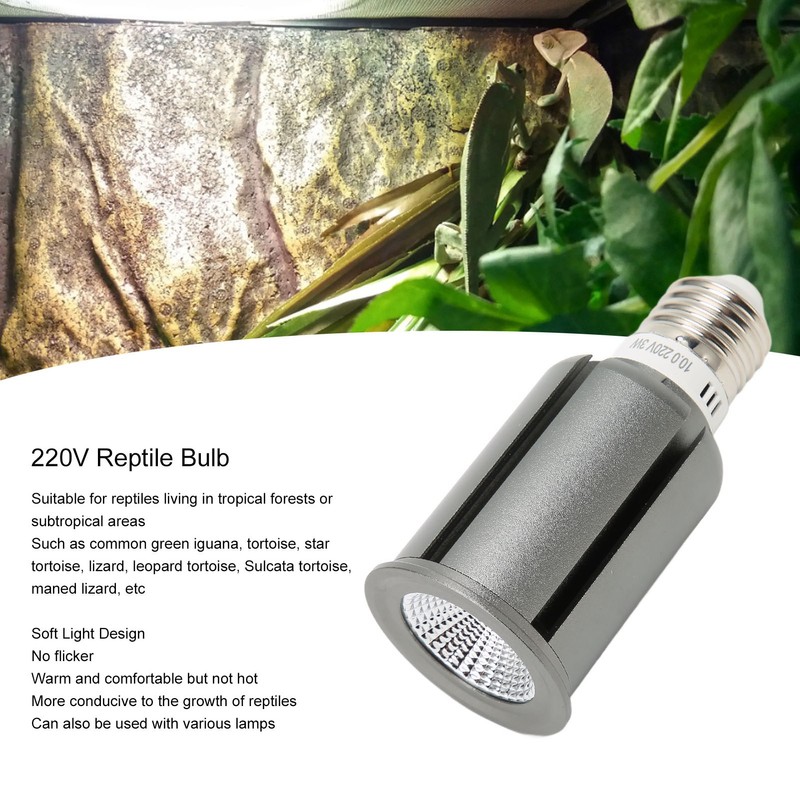 Reptile Heat Lamp Bulb UVA UVB LED 3 in 1