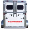 Caution Horses Trailer Decal Sticker Safety Kit - Saddlebred Gaited
