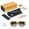 CARFIA Acetate Classic Square Polarized Sunglasses for Men Women UV400