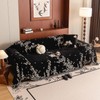 Black Vintage Couch Cover Botanical Vine Jacquard Slipcover for Loveseat