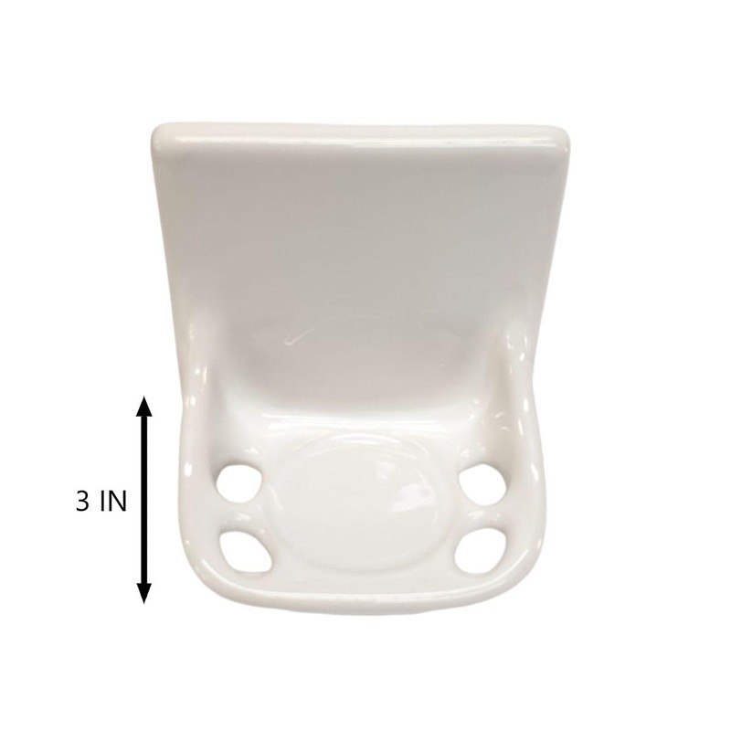 Ceramic Toothbrush Holders for Bathrooms Over Tile Wall Mount Flat