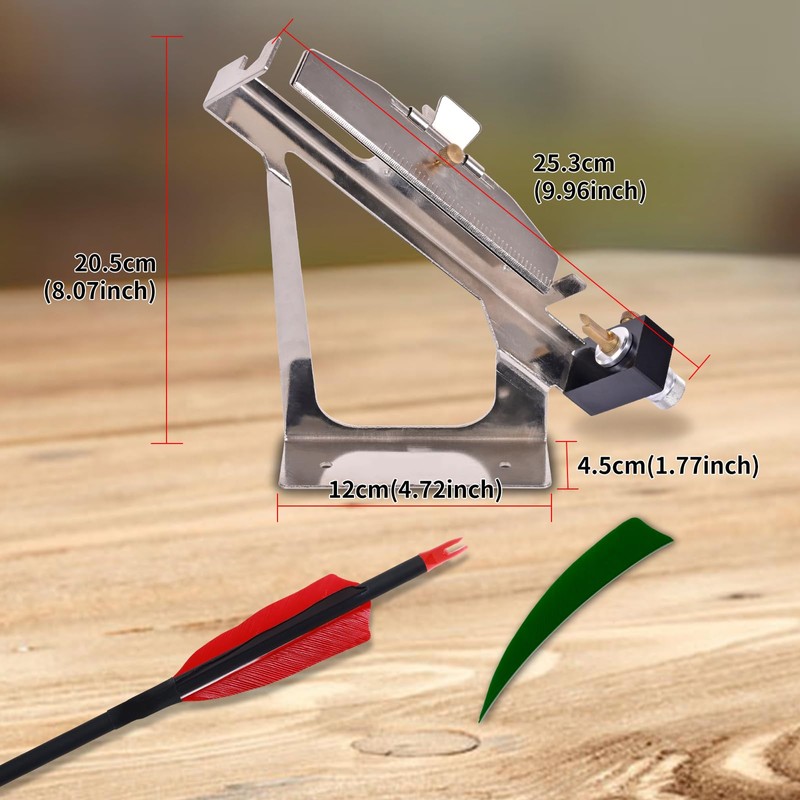 SPG Adjustable Arrow Fletching Jig - Straight Metal Fletching Tool