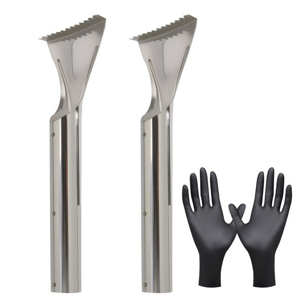 2PC Fish Scaler, 304 Stainless Steel Fish Descaler Tool, Sharp