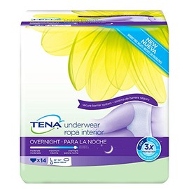 TENA Overnight Underwear, Large, 14 Count