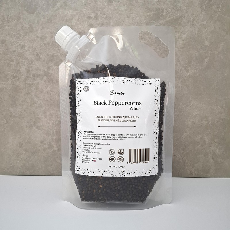 Bambi Black Peppercorns Whole 500g | Grinder Refill (500g)