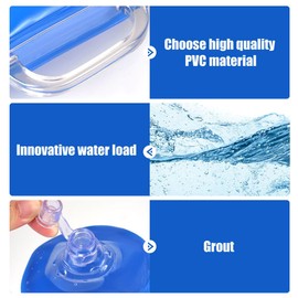 2 Pcs Water Filled Dumbbells, Transparent PVC Weight Water Bottle Portable Storage for Strength Training Fitness