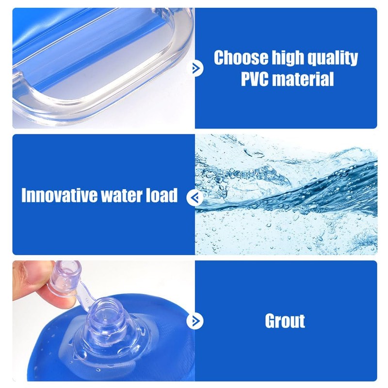 2 Pcs Water Filled Dumbbells, Transparent PVC Weight Water Bottle