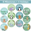 Baby Monthly Milestone Stickers – Set of 24 Zoo Animals