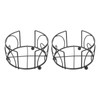 sourcing map 2Pcs Vintage Coaster Holder Black Metal Coaster Holders