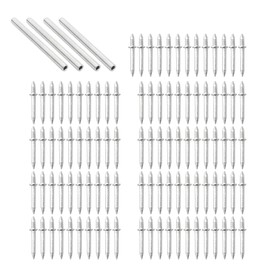 400 Pcs Double Headed Skirting Board Nail, Seamless Skirting Board Nail, No Trace Skirting Board Nail, Skirting Thread Nail with Sleeve Tool