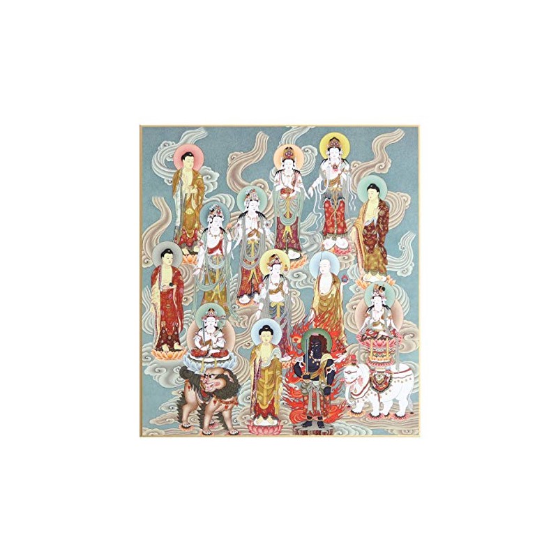 Shikishi Buddhist Painting Color Paper 10.7 x 9.5 inches (27.2