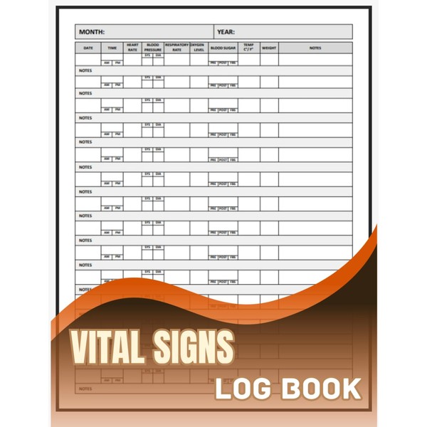 Vital Signs Log Book: Personal Health Monitoring Journal: A Simple
