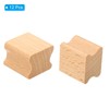 PATIKIL 25x25mm Blank Wood Rubber Stamp Mounts, 12 Pack Wooden