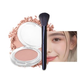 Blushers for Cheeks Make up Blusher, Pink Powder Blushes Korean Makeup Blush, Peach Pink Matte Blush Palette, Natural Look Long-Lasting Sweat-Resistant Blush(Nude)