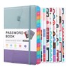 Meunmro Password Book with Alphabetical Tabs, A5 Hardcover Password Keeper