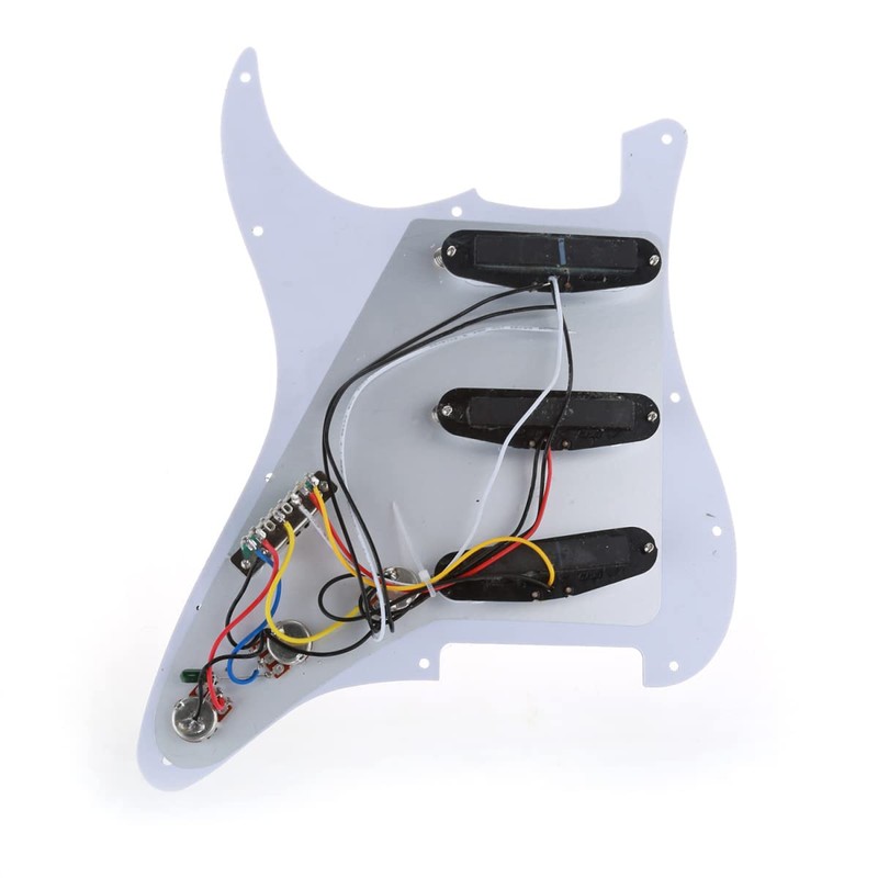 Musiclily Basic 11 Hole SSS Stratocaster Pre-wired Pickguard Ceramic Single