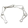 Bxian 100PCS 25mm Silver 304 Stainless Steel Metal Spring Hook