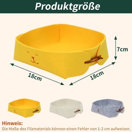 OSTWOLKE 6 Stück klein Aufbewahrungsboxen aus filz, Faltbare Aufbewahrungskorb aus Filz Ordnungssystem Mini faltbare Aufbewahrungskörbe Organizer für Regale Schubladen Schrank Kosmetik