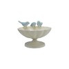 Creative Co-Op Decorative Metal Scalloped Bowl with 3D Birds, Antique