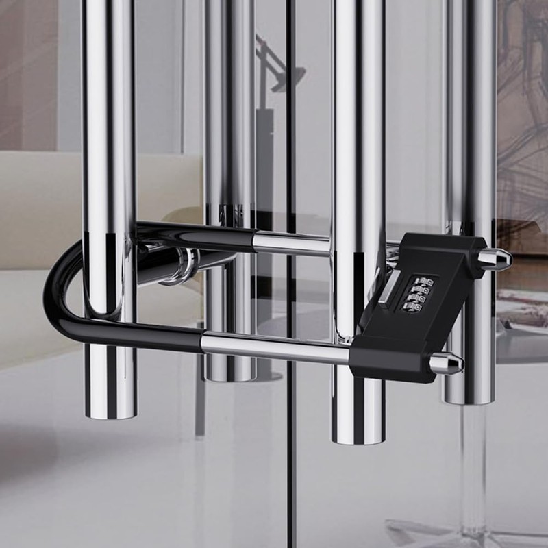 YAVINCOL Adjustable Padlock, 4 Digit Combination Lock, U-shaped Lock, Waterproof,