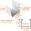 2pcs 1.5 inch Center Support Bracket White Color Head Track