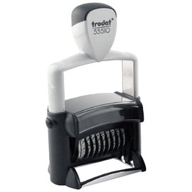 Trodat Professional Numberer, 10 Digit Self-Inking Numbering Stamp, 3/8 x 2 1/4 Inches (T55510)