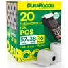20 Thermopapier 57mm Rollen Kassenbon Pos Terminal - Thermorollen DuraRoooll