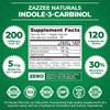 Zazzee High Absorption Indole-3-Carbinol (I3C), 200 mg per Capsule, 120