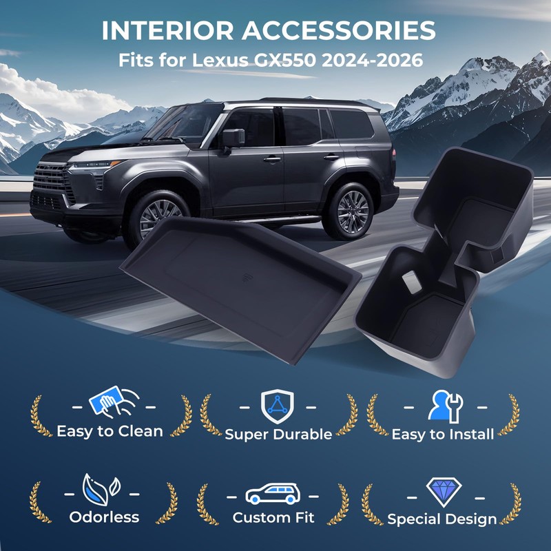 KATORN Cup Holder Insert & Wireless Charging Protective Mats for