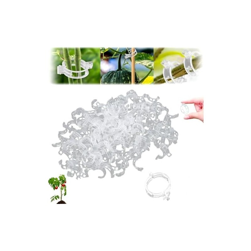 200 pcs Pinza de plástico para Plantas, Soporte de Plantas
